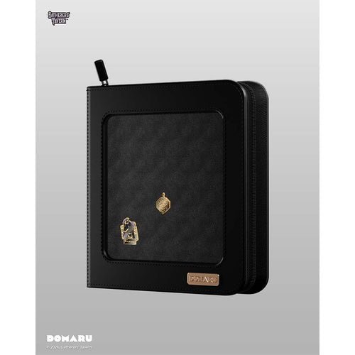 Gatherers' Tavern Pte Ltd -  Gatherers' Tavern: Domaru Deco Pin Binder: 12-Pocket Binders: Sacred Beasts: Dark Warrior (Black) Pre-Order