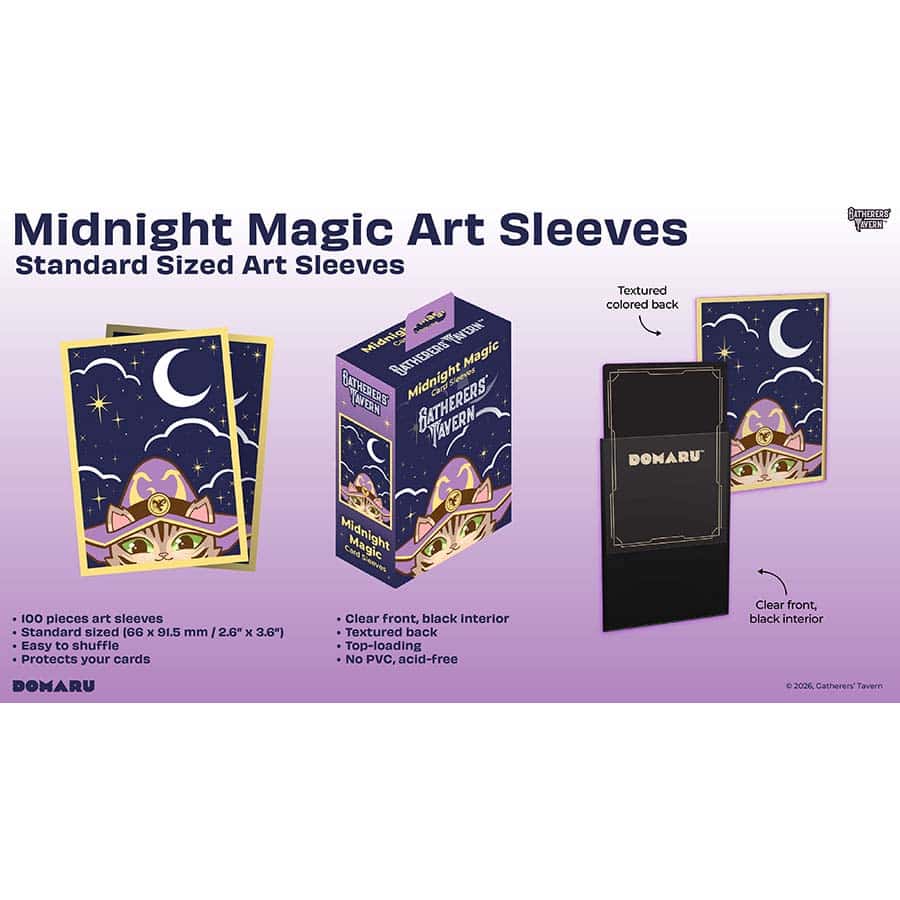 Gatherers' Tavern Pte Ltd -  Gatherers' Tavern: Domaru Art Sleeves: Midnight Magic (100Ct) Pre-Order