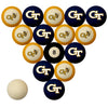 GEORGIA TECH SCHOOL COLOR NUMBERED BILLIARD BALL SET NAVY SOLID/GOLD STRIPE - GATBBS200N