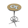 GEORGIA TECH CHROME FOOT RING PUB TABLE METALLIC GOLD - GATPTR335