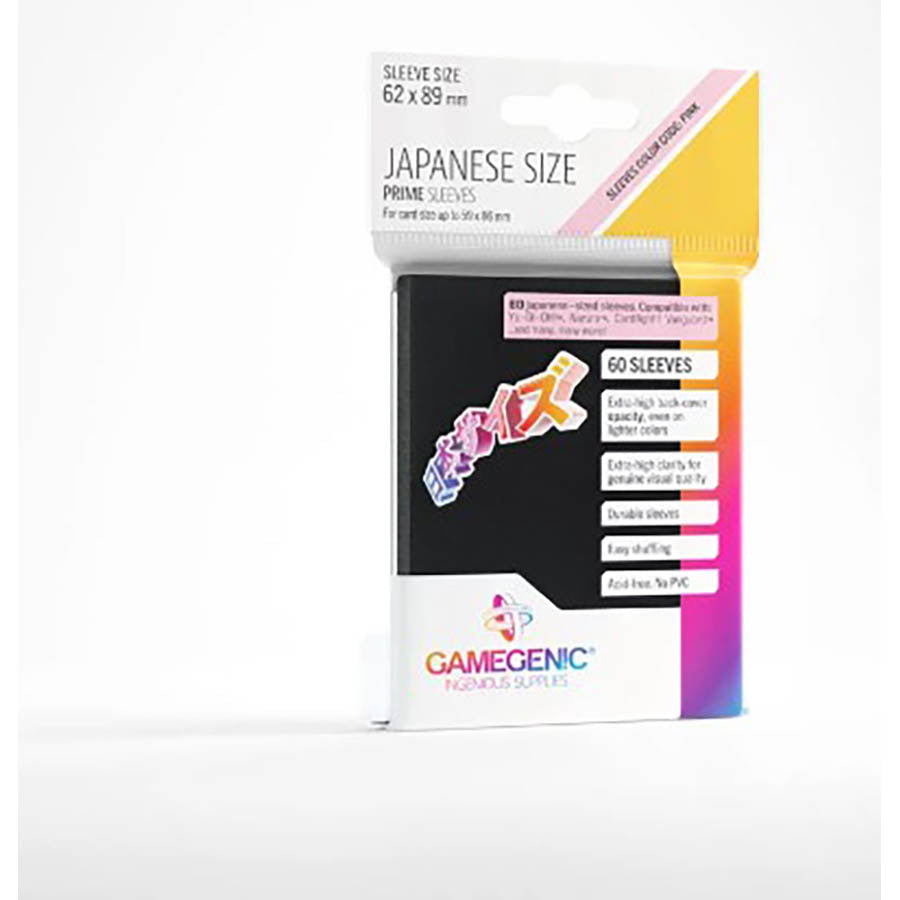 Prime Sleeves - Gamegenic: Prime Japanese Sized Sleeves: Black