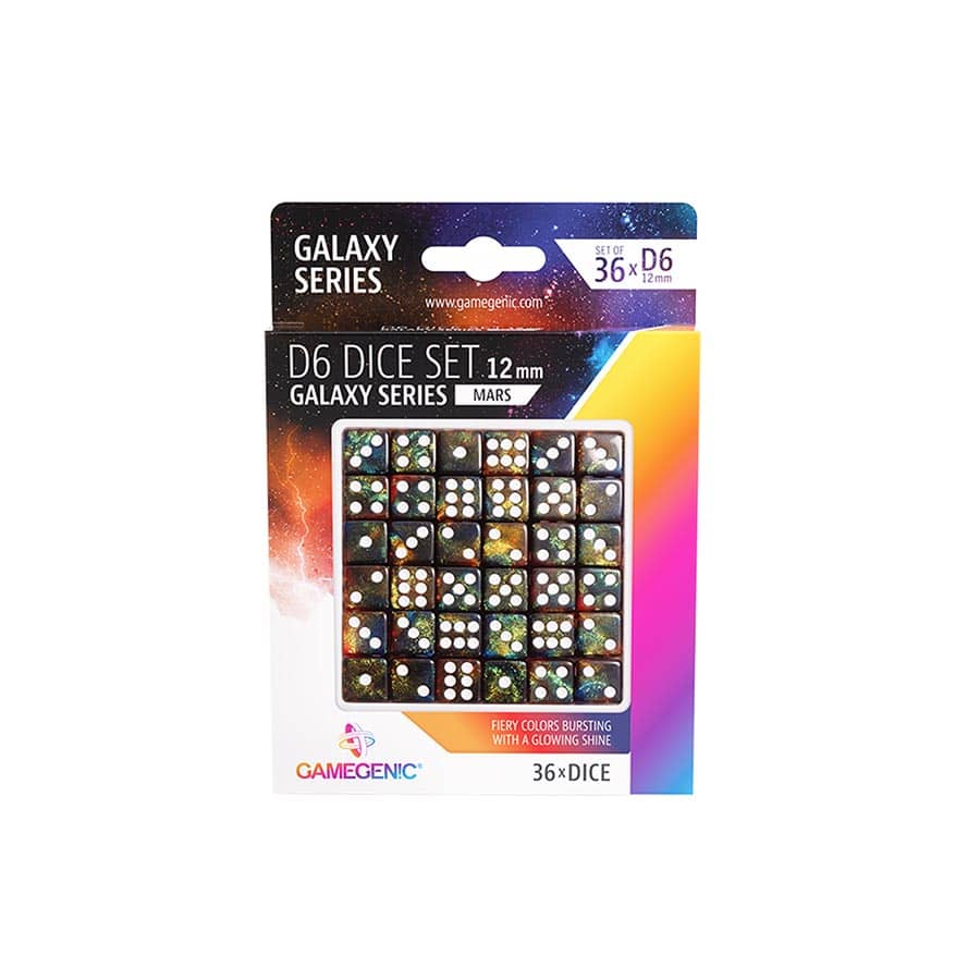 36Ct Gamegenic 12Mm D6 Dice Set: Galaxy Series: Mars