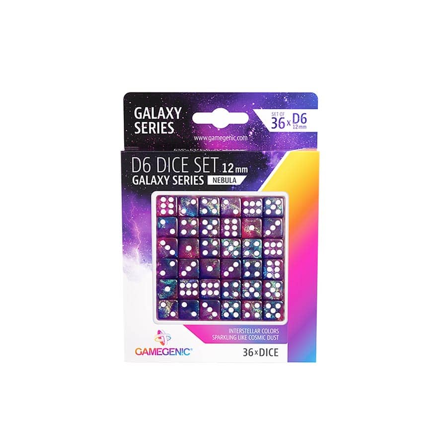 36Ct Gamegenic 12Mm D6 Dice Set: Galaxy Series: Nebula