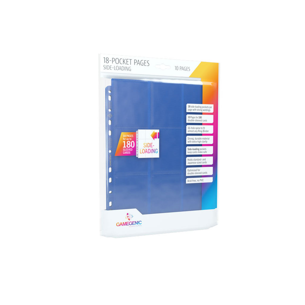 Gamegenic - Gamegenic - Sideloading 18-Pocket Pages: 10 Perfect Grade Blue