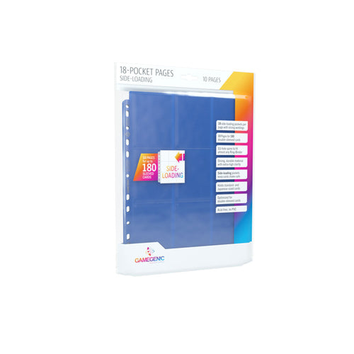 Gamegenic - Gamegenic - Sideloading 18-Pocket Pages: 10 Perfect Grade Blue