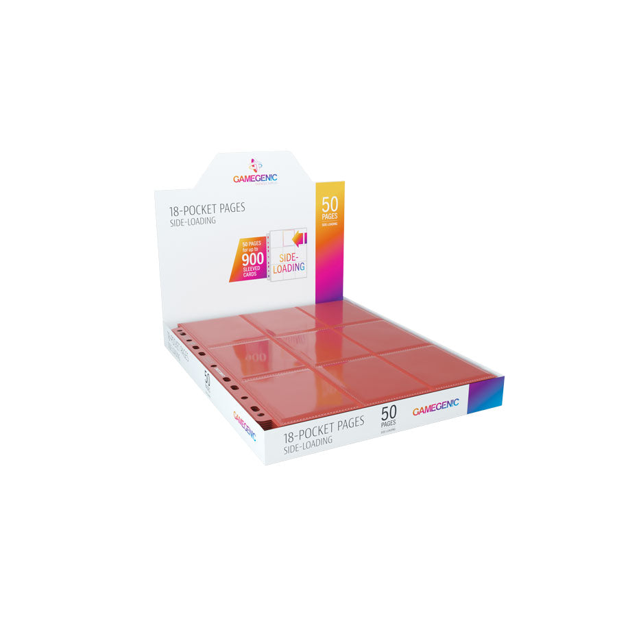 Gamegenic - Gamegenic - Sideloading 18-Pocket Pages: 50 Perfect Grade Red