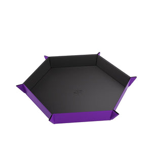 Gamegenic: Magnetic Dice Tray: Hexagonal Black-Purple