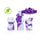Gate Keeper Games -  Anti-Stress Dice: Amesquisht: Violet And White Silicone With Holographic Glitter: 7Ct Silicone Dice