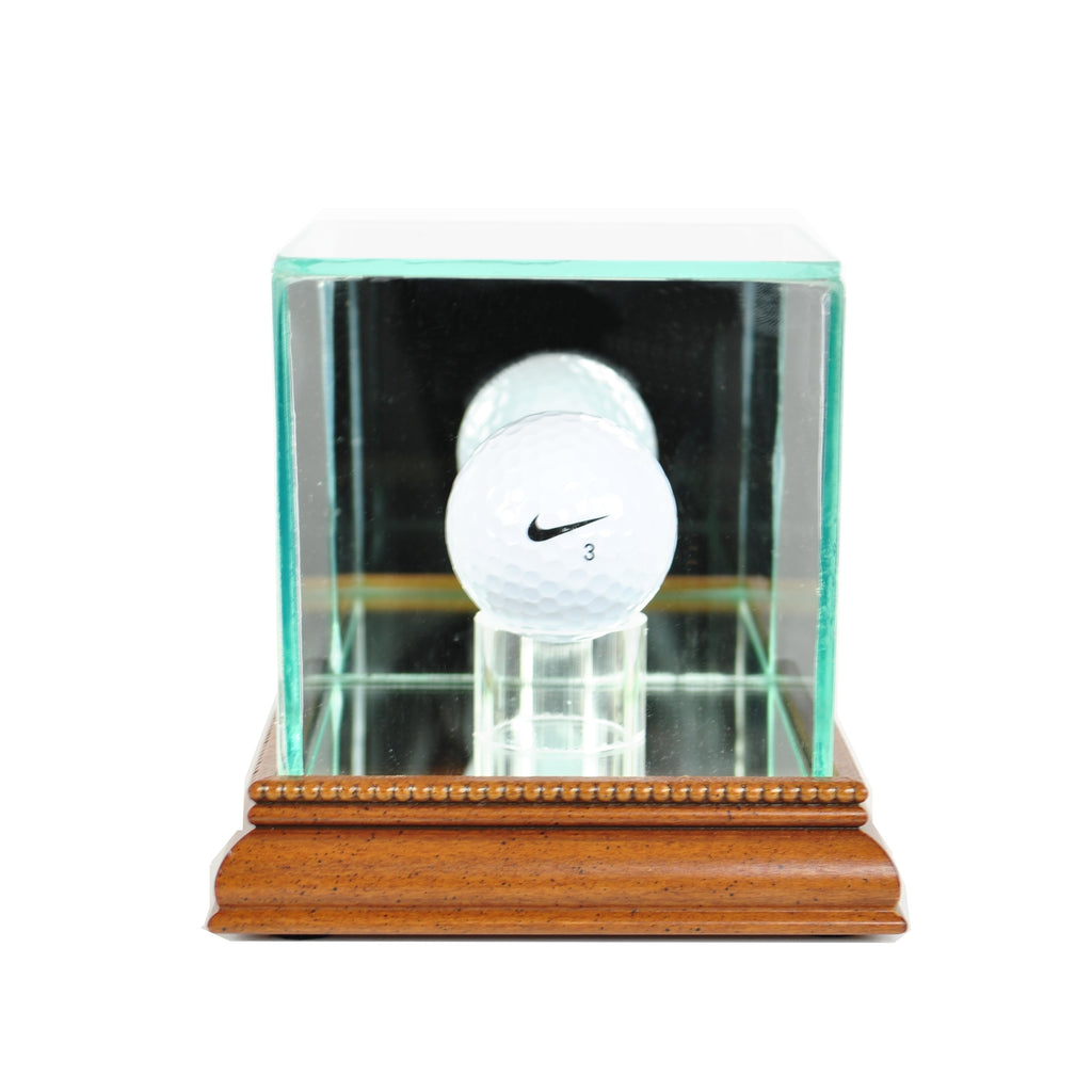 Golf Ball Display Case with Walnut Moulding