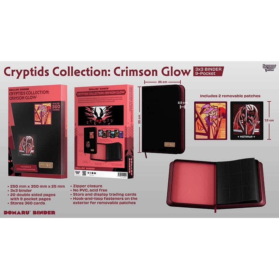 Gatherers' Tavern Pte Ltd -  Cryptid Collection - Gatherers' Tavern: Cryptids Collection: 9-Pocket Binder: Crimson Glow