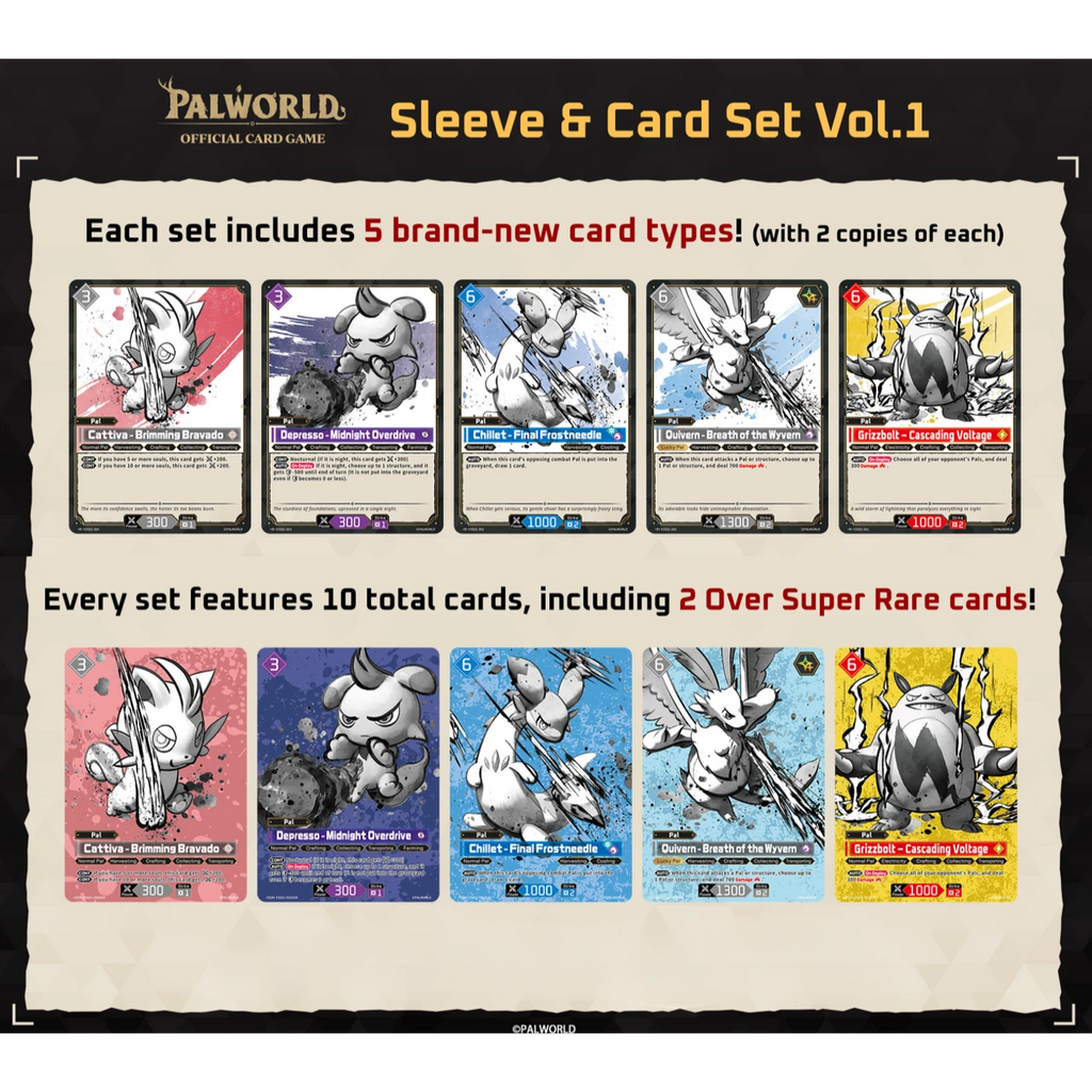 Palworld TCG: Sleeves and Card Set: Vol 1 - Bushiroad