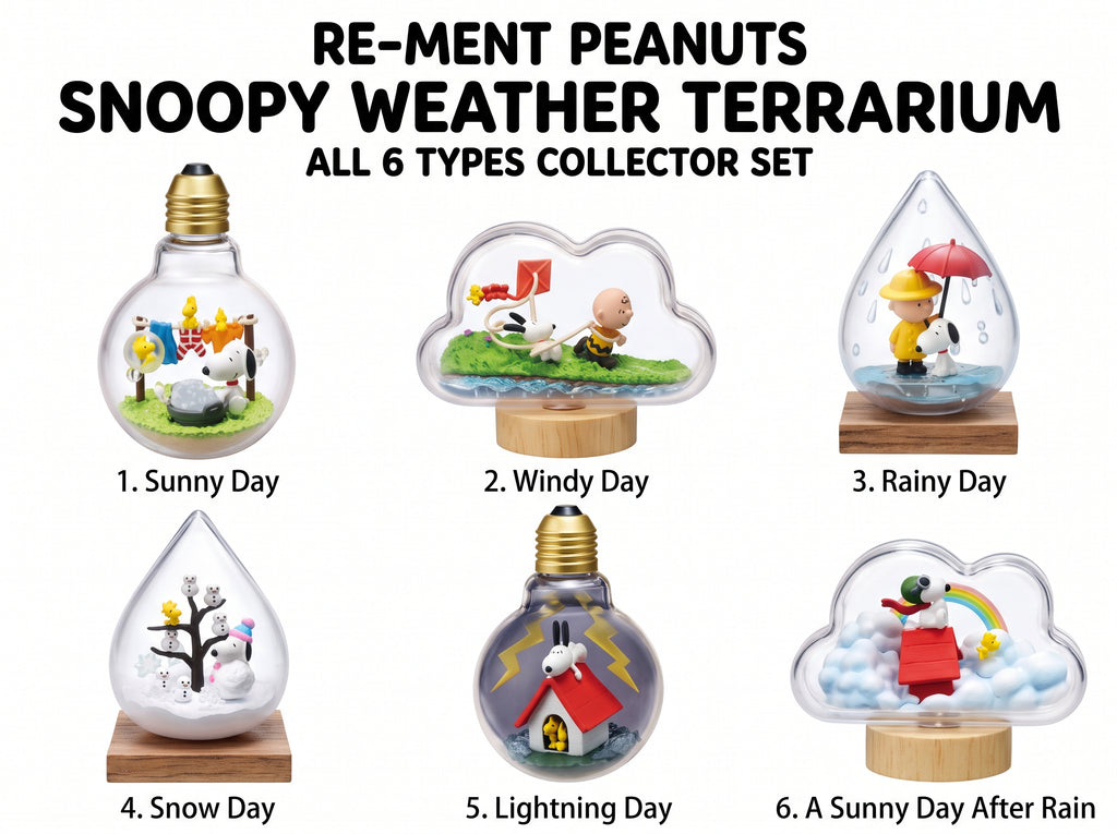 Snoopy Weather Terrarium - 1 Random Figure - Re-Ment Toys
