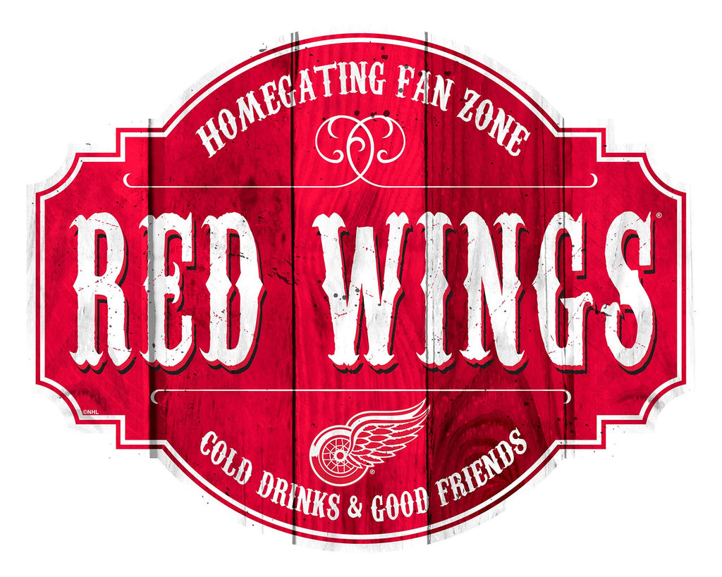 Detroit Red Wings Sign Wood 12 Inch Homegating Tavern - Special Order - Fan Creations