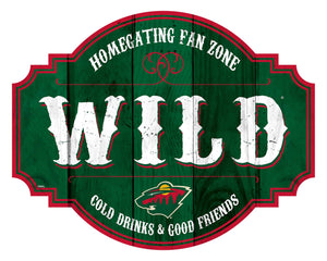 Minnesota Wild Sign Wood 12 Inch Homegating Tavern - Special Order - Fan Creations