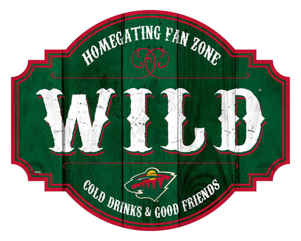 Minnesota Wild Sign Wood 12 Inch Homegating Tavern - Special Order - Fan Creations