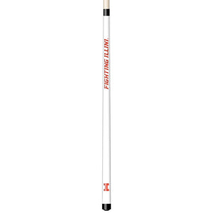 ILLINOIS ENGRAVED BILLIARD CUE WHITE / ORANGE - ILLBCE102-JR