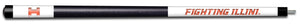 ILLINOIS ENGRAVED BILLIARD CUE WHITE / ORANGE - ILLBCE102