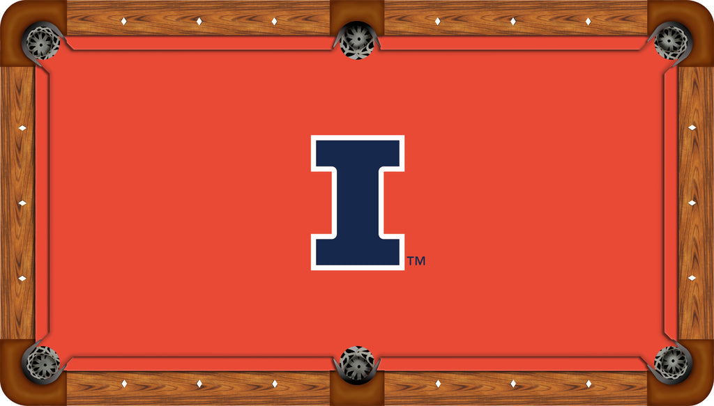 ILLINOIS BILLIARD TABLE FELT - RECREATIONAL ORANGE - ILLBTF412-8R