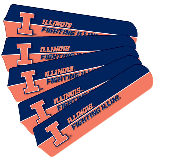 ILLINOIS FAN BLADE SET BLUE/ORANGE - ILLFBL100-42