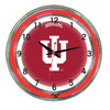 INDIANA NEON WALL CLOCK - 18'' CRIMSON FACE / RED NEON - INDNWC100-18