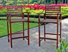 International Caravan VF-4150-2CH Highland Acacia Maine Bar Stool with Arms  Brown - Set of 2