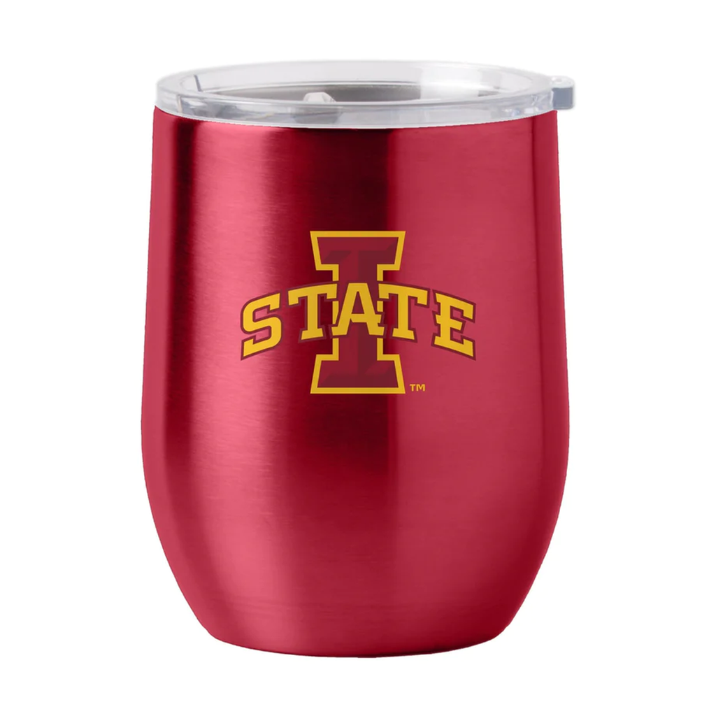 Iowa State Cyclones Travel Tumbler 16oz Stainless Steel Curved - Logo Brands
