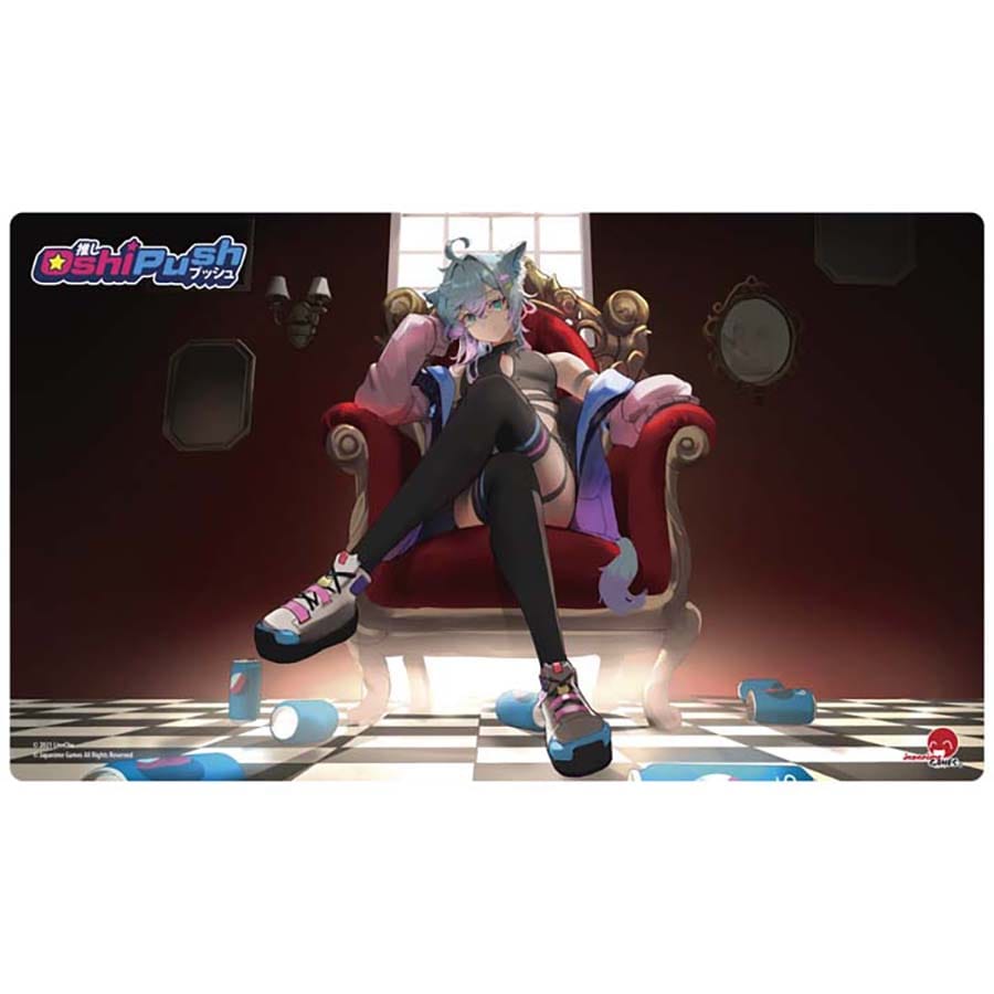 Japanime Games -  Oshi Push Tcg: Gen Two Hidden Links: Standard Size Neoprene (24 X 14 Inch) Playmat: Linechu Pre-Order