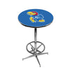 KANSAS CHROME FOOT RING PUB TABLE BLUE - KANPTR101