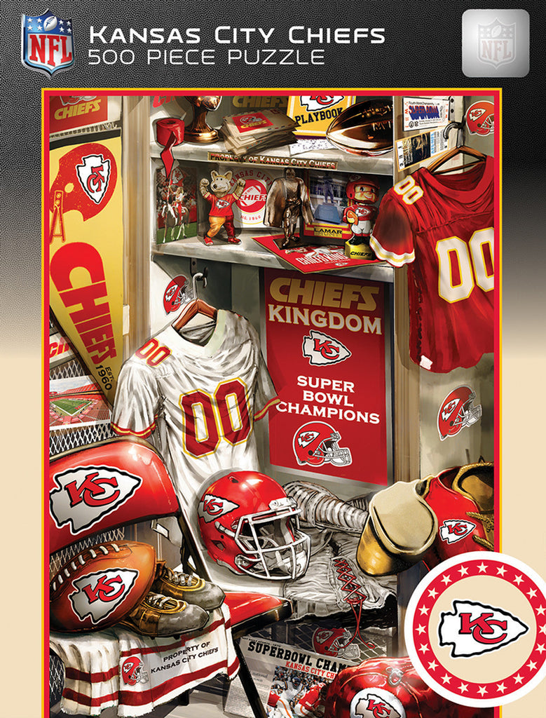 Kansas City Chiefs Puzzle 500 Piece Locker Room - Masterpieces Puzzle Company