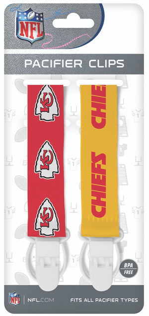 Kansas City Chiefs Pacifier Clips 2 Pack - Masterpieces Puzzle Company