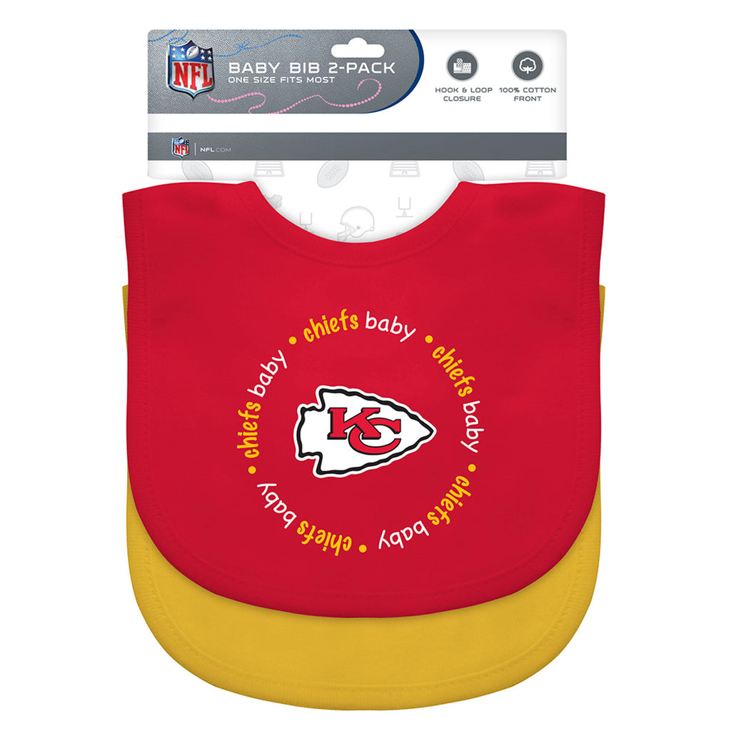 Kansas City Chiefs Baby Bib 2 Pack - Masterpieces Puzzle Company