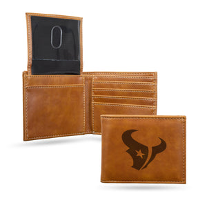 Houston Texans Wallet Billfold Laser Engraved - Rico Industries