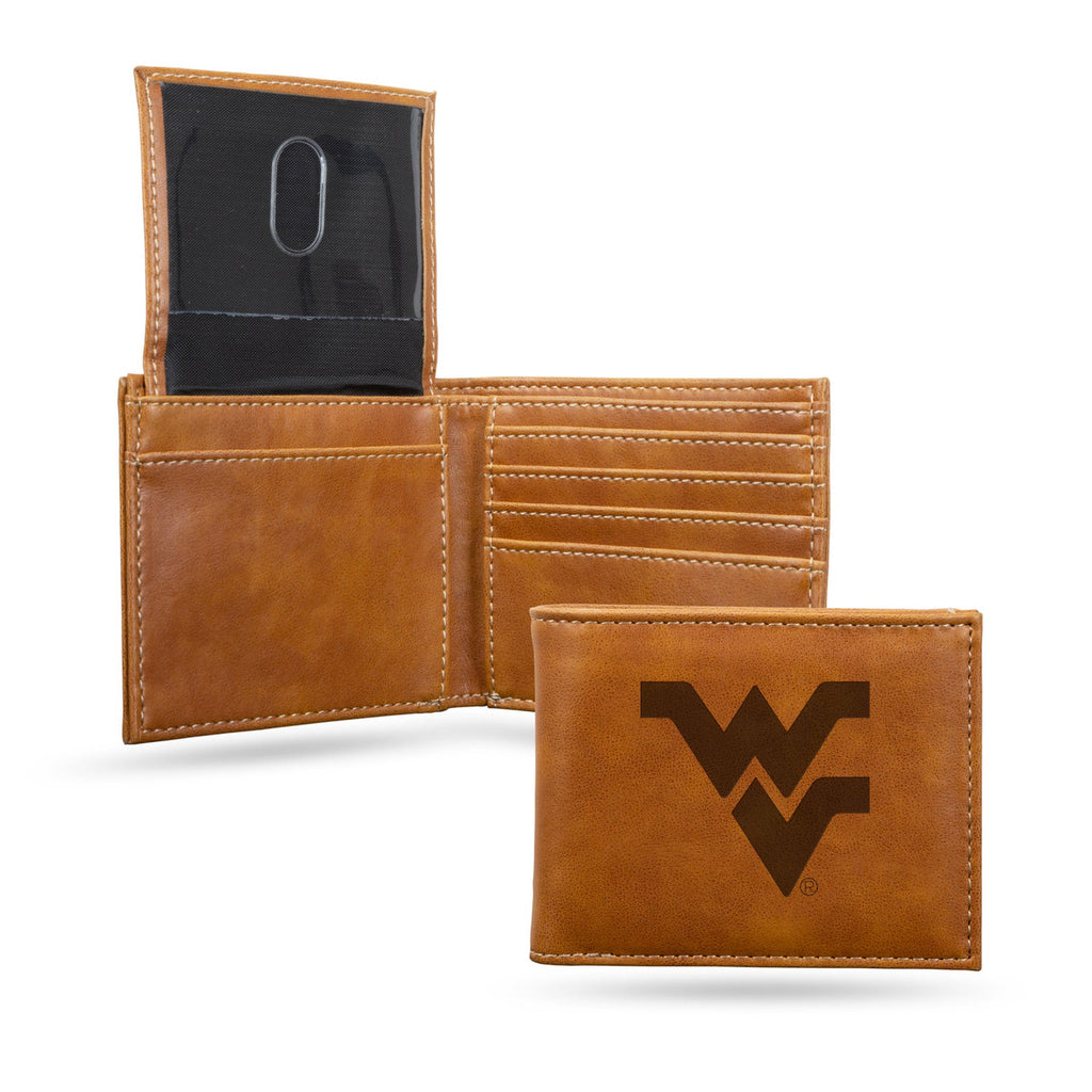 West Virginia Mountaineers Wallet Billfold Laser Engraved - Rico Industries