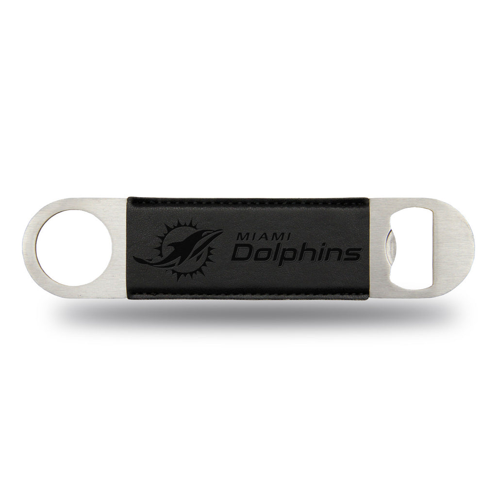 Miami Dolphins Bar Blade Bottle Opener Laser Engraved - Rico Industries