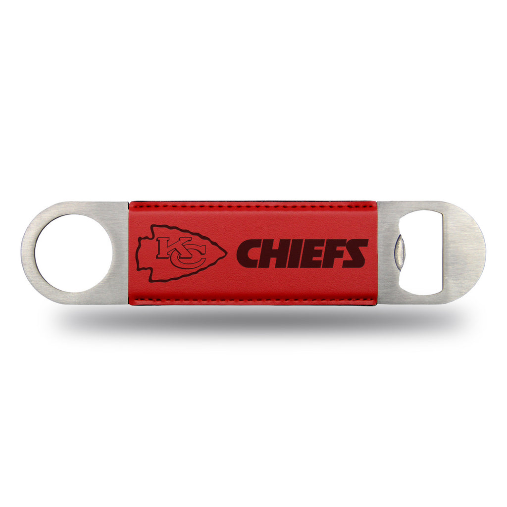 Kansas City Chiefs Bar Blade Bottle Opener Laser Engraved - Rico Industries