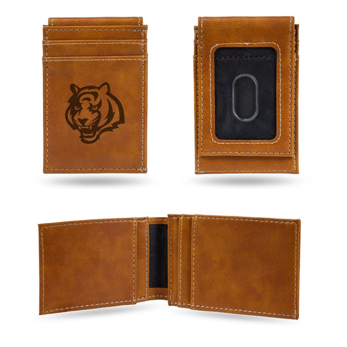 Cincinnati Bengals Wallet Front Pocket Laser Engraved - Rico Industries