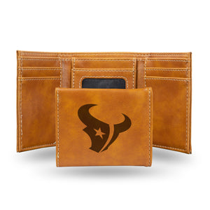 Houston Texans Wallet Trifold Laser Engraved - Rico Industries