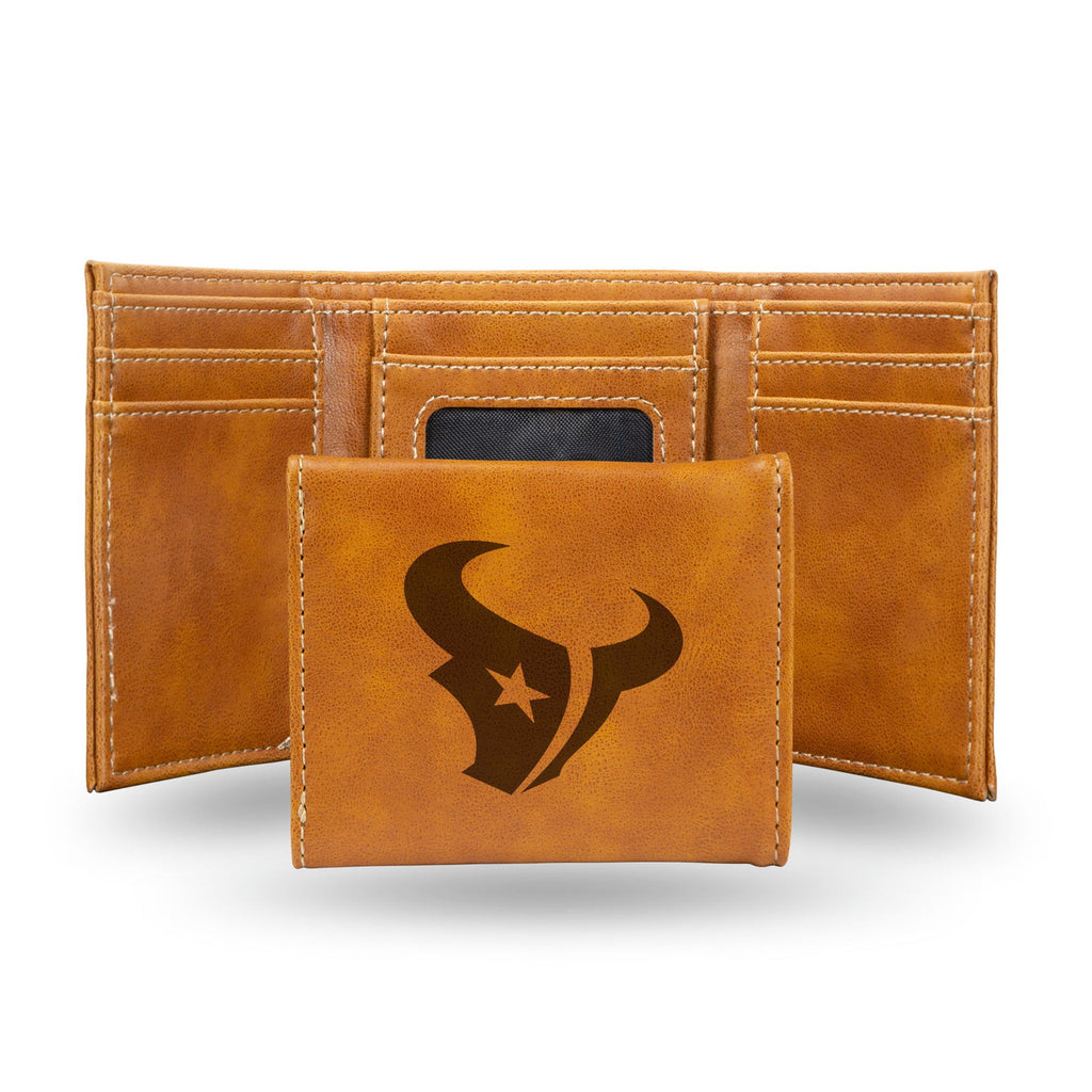 Houston Texans Wallet Trifold Laser Engraved - Rico Industries