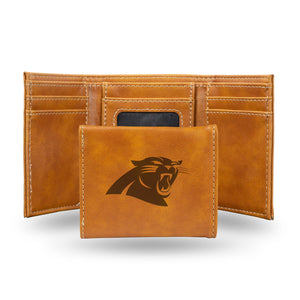 Carolina Panthers Wallet Trifold Laser Engraved - Rico Industries