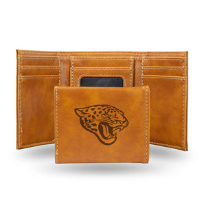 Jacksonville Jaguars Wallet Trifold Laser Engraved - Rico Industries