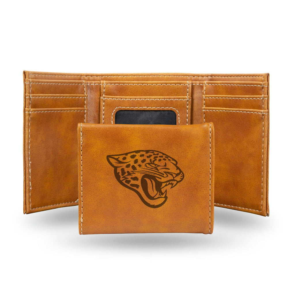 Jacksonville Jaguars Wallet Trifold Laser Engraved - Rico Industries