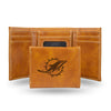 Miami Dolphins Wallet Trifold Laser Engraved - Rico Industries