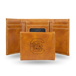 South Carolina Gamecocks Wallet Trifold Laser Engraved - Rico Industries