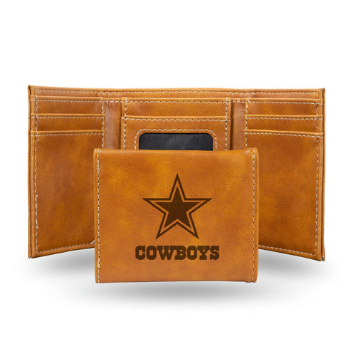Dallas Cowboys Wallet Trifold Laser Engraved - Rico Industries