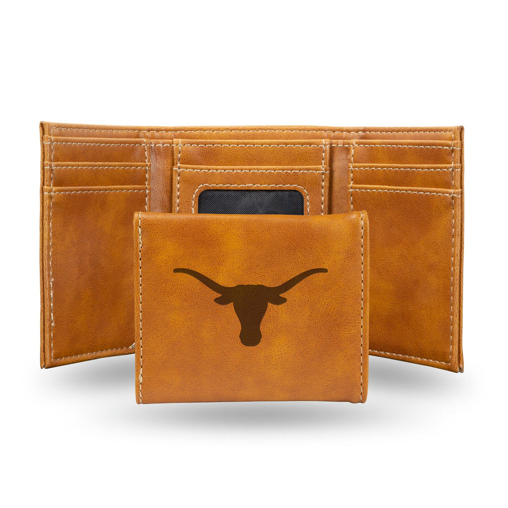Texas Longhorns Wallet Trifold Laser Engraved - Rico Industries