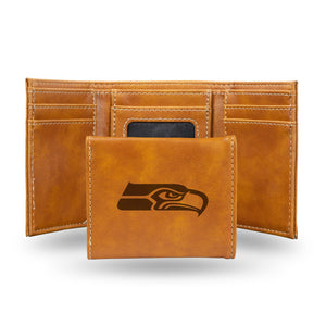 Seattle Seahawks Wallet Trifold Laser Engraved - Rico Industries