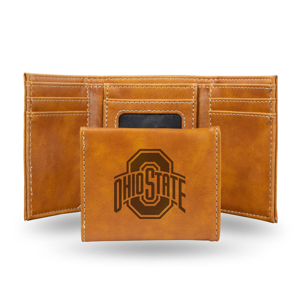 Ohio State Buckeyes Wallet Trifold Laser Engraved - Rico Industries