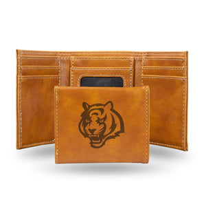 Cincinnati Bengals Wallet Trifold Laser Engraved - Rico Industries