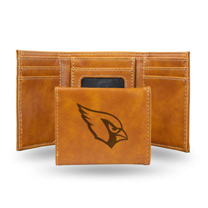 Arizona Cardinals Wallet Trifold Laser Engraved - Rico Industries