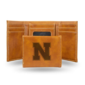 Nebraska Cornhuskers Wallet Trifold Laser Engraved - Rico Industries
